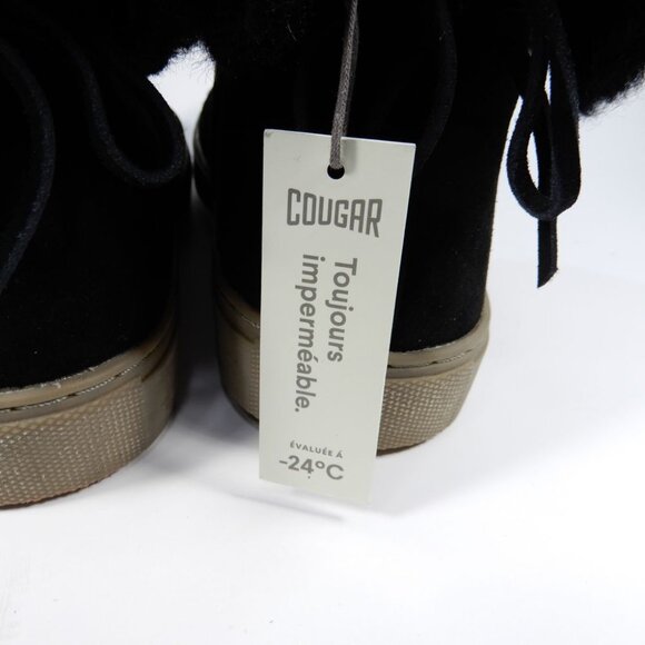 Cougar Devon Waterproof Pull On Booties Boots Size 8 Black Suede Cozy Lined NEW - Picture 7 of 10